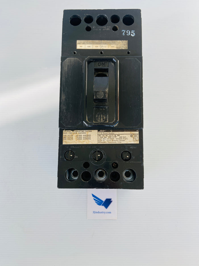 FJ3-B200 - 200A - 3 POLE - 600VAC - 125/250 VDC   -  GOULD SHAWMUT FJ3B200 BREAKER