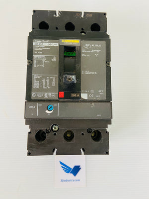 JD 250 - 200A - JDL36200 - 600V  -  SQUARE D SCHNEIDER ELECTRIC JD250 BREAKER