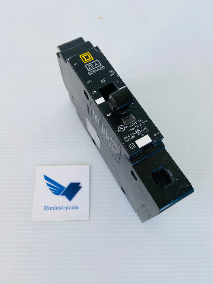 EDB16020 20A 347V 1 POLE  -  SQUARE D SCHNEIDER ELECTRIC EDB16020 BREAKER