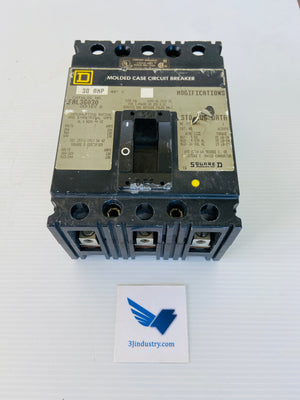 FAL36030 30A 600VAC 250VDC 3 POLE  -  SQUARE D SCHNEIDER ELECTRIC FAL36030 BREAKER