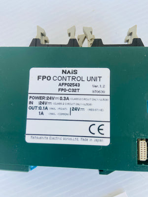 FP0-C32T - AFP02543 - 24V - 0.3A - 32 CHANNEL - 0.1-1A  -  NAIS FP0 CONTROL UNIT