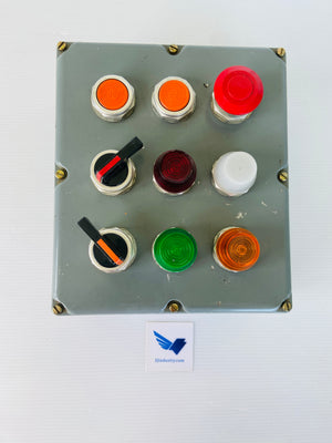 9001 TYPE K-Y9 - 600V - 9 PUSHBUTTON  -  SQUARE D 9001KY9 PUSH BUTTON ENCLOSURE