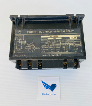812S-AOC5 - 600V 3 PHASE 50/60HZ SERIE A BULLETIN  -  AB ALLEN BRADLEY 812SAOC5 PHASE REVERSAL RELAY