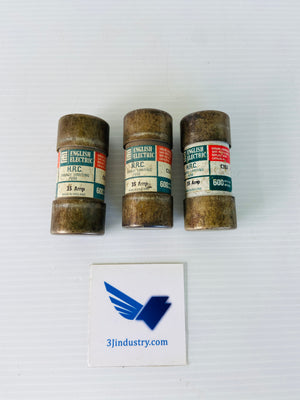 LOT OF 3 C35J - 35A - 600V HRC  -  ENGLISH ELECTRIC C35J FUSE