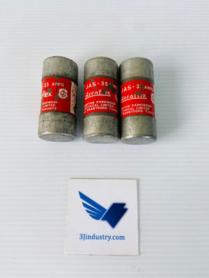 LOT OF 3 - JAS 35 - 35A - 600V  -  AEROFLEX JAS35 FUSE