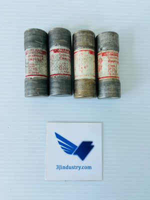 LOT OF 4 CJ15 - 15A - 600V CLASS J  -  GOULD SHAWMUT CJ-15 FUSE