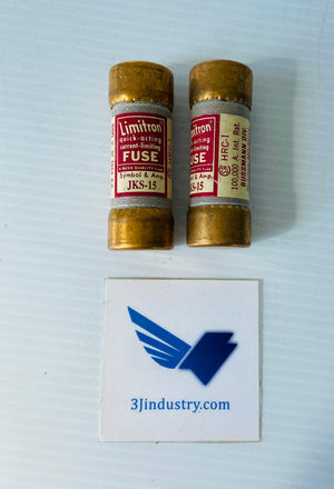 LOT OF 2  - JKS-15 - 15A - 600V - CLASS J - HRC-I  -  BUSSMAN LIMITRON JKS15 FUSE