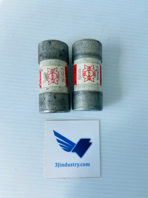 LOT OF 2 - 50CJ - HRCI - 50A - 600V  -  BRUSH 50CJ FUSE