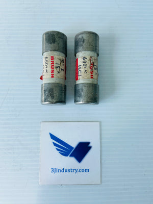 LOT OF 2 - 15CJ - 600V - 15A - HRCI  -  BRUSH 15CJ FUSE