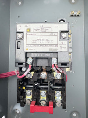 8536SGG2V02C59P1P92SX7  -  Schneider Electric Motor Control Panel Enclosed Motor Starter