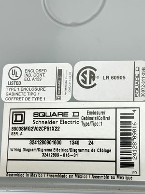 8903SMG2V02CP51X22   -  Square D/ Schneider Electric Nema motor lighting Panel