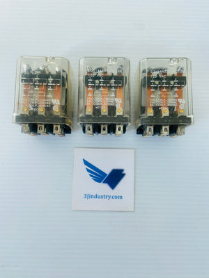 LOT OF 3 - EQU14A35F-AC120 - 120VAC - 10A  -  EQUIPTEX EQU14A35FAC120 RELAY