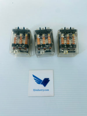 LOT OF 3 - EQU14A35F-AC120 - 120VAC - 10A  -  EQUIPTEX EQU14A35FAC120 RELAY