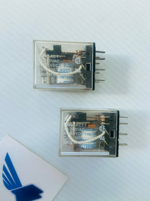LOT OF 2 MY2 - 110/120VAC  -  OMRON MY2AC110120 MINIATURE POWER RELAY