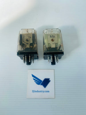 LOT OF 2  - KRPA-11AN-120 - 120VAC - 1/6HP - 10A  -  POTTER & BRUMFIELD KRPA11AN120 RELAY