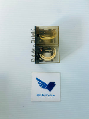 LOT OF 2 - LY4 100/110VAC - 10A  -  OMRON LY4100110VAC RELAY