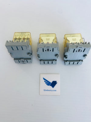 LOT OF 3  RH4B-ULCDC110V WITH SH4B-05  -  IDEC RH4B RELAY WITH SOCKET
