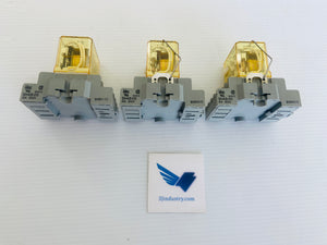 LOT OF 3  RH4B-ULCDC110V WITH SH4B-05  -  IDEC RH4B RELAY WITH SOCKET