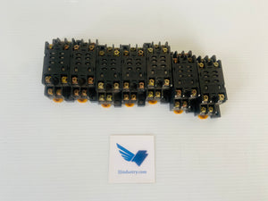 LOT OF 7 PTF08A - 8 PIN - 15A - 240VAC  -  OMRON PTF08A RELAY SOCKET