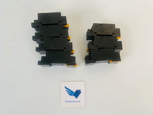 LOT OF 7 PTF08A - 8 PIN - 15A - 240VAC  -  OMRON PTF08A RELAY SOCKET