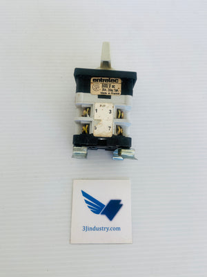 VY20 D/014 DL04N - 600VAC - 20A - 3 PHASES  -  ENTRELEC VY20D014DL04N ROTARY CAM SWITCH