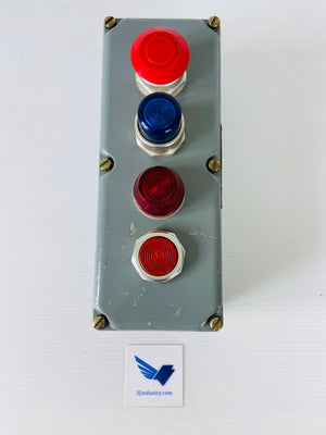 9001KY4 - 4 HOLES - 600V - WITH BUTTONS  -  SQUARE D 9001KY4 ENCLOSURE CONTROL STATION