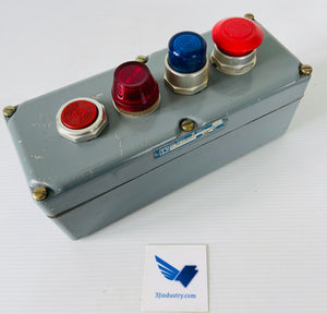 9001KY4 - 4 HOLES - 600V - WITH BUTTONS  -  SQUARE D 9001KY4 ENCLOSURE CONTROL STATION