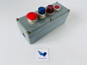 9001KY4 - 4 HOLES - 600V - WITH BUTTONS  -  SQUARE D 9001KY4 ENCLOSURE CONTROL STATION