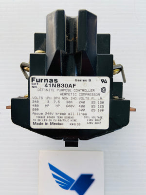 41NB30AF - 3 POLE - COIL 110/120V - 50/60HZ  -  FURNAS 41NB30AF CONTACTOR