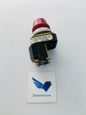 800T-PB16R - 120V - 50/60HZ - #12 LAMP RED -   -  ALLEN-BRADLEY 800T-PB PUSH BUTTON