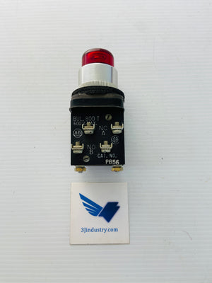 800T-PB56R - 600V - 50/60HZ - RED - #12 LAMP  -  ALLEN-BRADLEY 800TPB56R PUSH BUTTON
