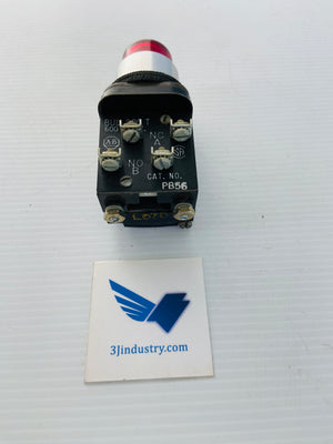800T-PB56R - 600V - 50/60HZ - RED - #12 LAMP  -  ALLEN-BRADLEY 800TPB56R PUSH BUTTON