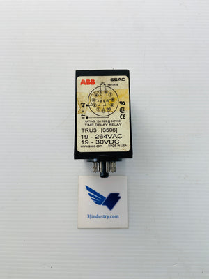TRU3-3506- 19-264VAC - 19-30VDC - 10A@240VAC - 11 PIN - ABB TRU33506 TIME DELAY RELAY
