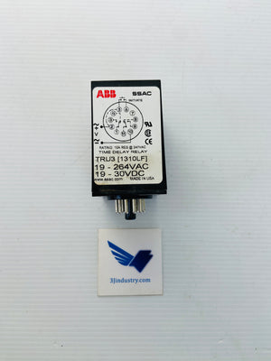 TRU3-1310LF - 19-264VAC - 19-30VDC - 10A@240VAC - 11 PIN  -  ABB TRU31310LF  TIME DELAY RELAY