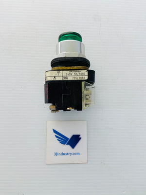 800T-PB26G - 240V - 50/60HZ - 755/1866 LAMP - GREEN  -  ALLEN-BRADLEY 800TPB26G PUSH BUTTON