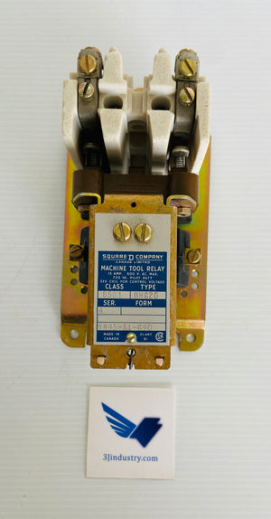 CLASS 8501 TYPE BHG20 - 600VAC - 15A - SER A - COIL 550/600VAC - 50/60HZ  -  SQUARE D  8501BHG20 MACHINE TOOL RELAY