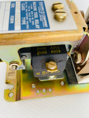 CLASS 8501 TYPE BHG20 - 600VAC - 15A - SER A - COIL 550/600VAC - 50/60HZ  -  SQUARE D  8501BHG20 MACHINE TOOL RELAY