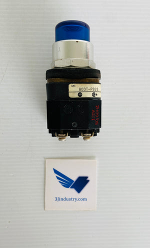 800T-PB26B - 240V - 50/60HZ - LAMP 755/1866 - BLUE  -  ALLEN-BRADLEY 800TPB26B PUSH BUTTON