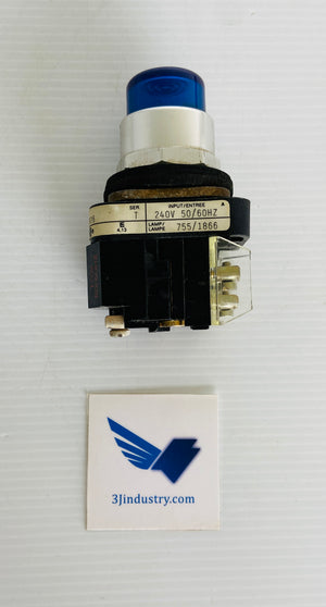 800T-PB26B - 240V - 50/60HZ - LAMP 755/1866 - BLUE  -  ALLEN-BRADLEY 800TPB26B PUSH BUTTON