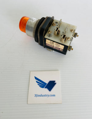 800T-PB16A AMBER ORANGE - 120V - 50/60HZ - #12 LAMP  -  ALLEN-BRADLEY 800TPB16A PUSH BUTTON