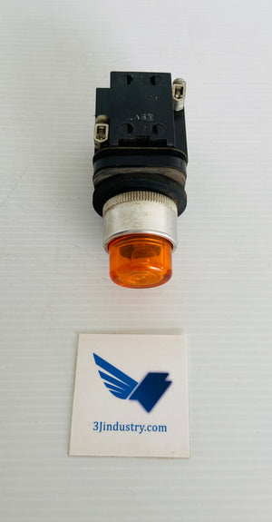 800T-PB16A AMBER ORANGE - 120V - 50/60HZ - #12 LAMP  -  ALLEN-BRADLEY 800TPB16A PUSH BUTTON