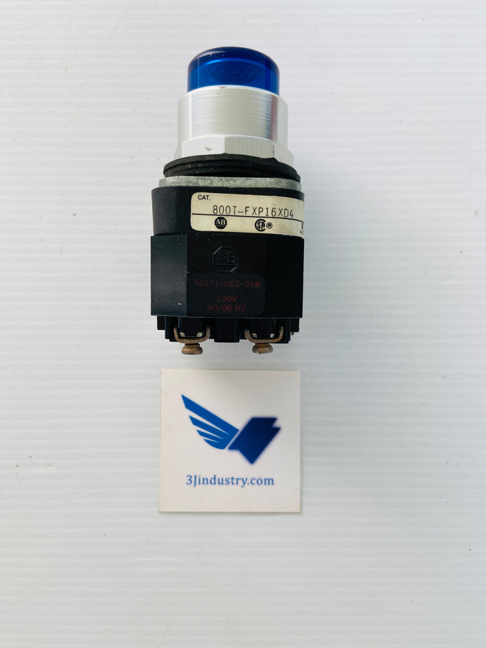 800T-FXP16XD4 - BLUE - 120VAC - 50/60HZ - LAMP 755/1866  -  ALLEN-BRADLEY 800TFXP16XD4 PUSHBUTTON