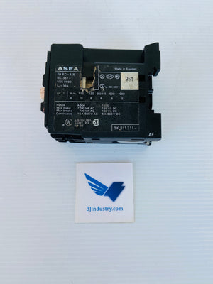 EH6C-31E - 6A @ 380 / 415 VAC - 4 POLE COIL 110/120V 50/60HZ  -  ASEA BROWN BOVERI EH6C31E CONTACTOR