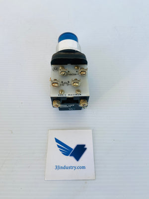 800T-PB16B - 120V - 50/60HZ - BLUE  -  ALLEN-BRADLEY 800TPB16B PUSH BUTTON