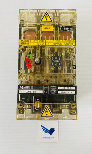 NZM6-63 / ZM6-63 - 40-63A - 50/60HZ - 3 POLE  -  KLOCKNER MOELLER NMZ Breaker