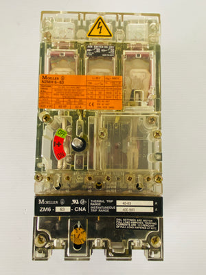 NZMH-6-63/ZM6-63-CNA - 600VAC - 60HP - 3 PH - 63A   -  KLOCKNER MOELLER NZMH663ZM663CNA CIRCUIT BREAKER