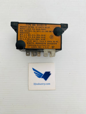 24A51-31 - 24V - 60HZ   -  WHITE RODGERS 24A51 RELAY