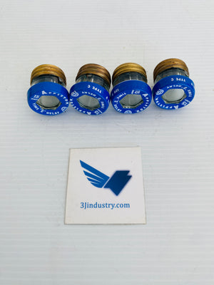 C15-4B - 15A - 125V - TYPE D - TIME DELAY  -  DUALTRON APPLETON TC154B PLUG FUSE