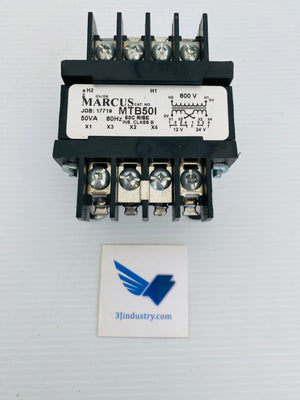MTB50I - 50VA - 60HZ - 80C - 600V - 12/24V  -  MARCUS MTB TRANSFORMER