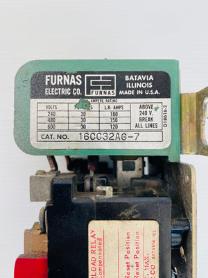 16CC32AG-7 - 240VAC - 30A - 3POLE - 3PHASE - 550V COIL- 50/60HZ  -  FURNAS 16CC32AG STARTER